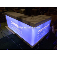 wooden modular exhibition reception desk with lighting effect for trade show